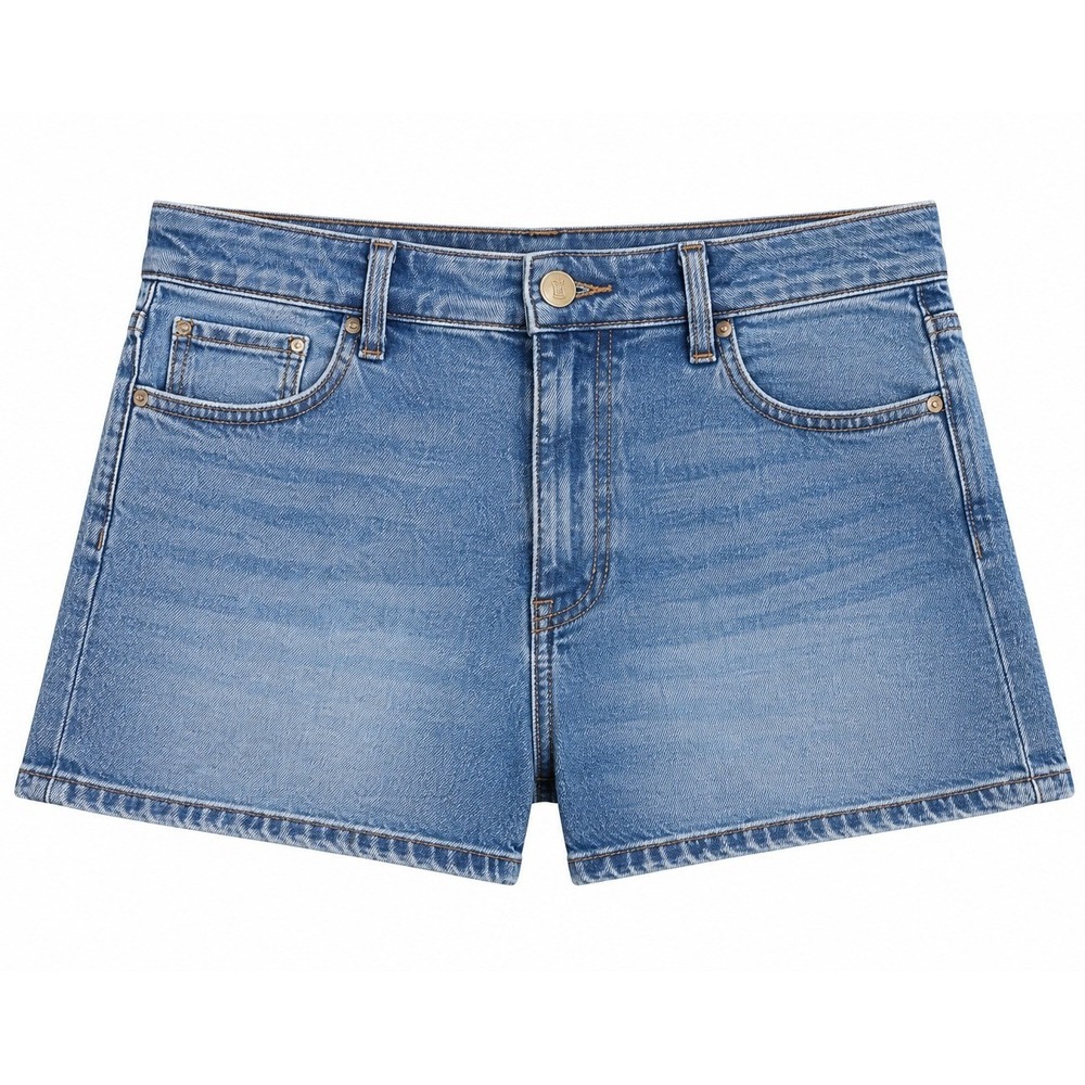 Kut from the Kloth Jane High Rise Peaceful Shorts Blue Denim Size 10 NEW - Picture 2 of 7